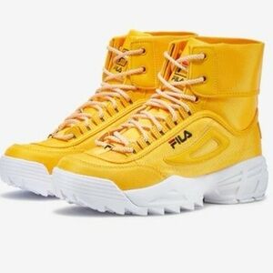 Fila Disruptor Ballistic platform sneakers boots in  citrus yellow W10